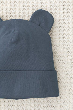 Шапочка ясельная для новорожденных, артикул: К 8093, цвет: синий - 2 фото