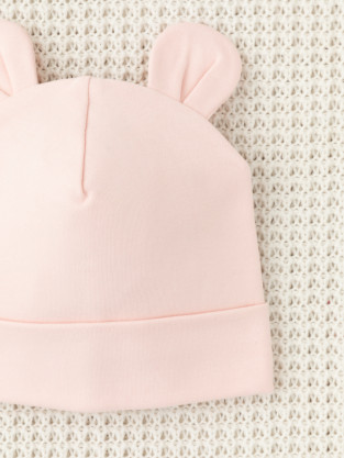 Шапочка ясельная для новорожденных, артикул: К 8093, цвет: розовый - 2 фото