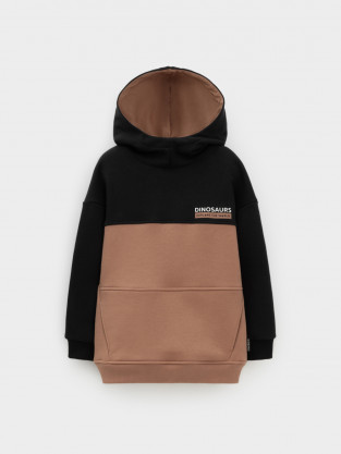 Худи для мальчика, артикул: КР 302162, цвет: кофейный - 2 фото