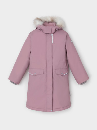 Пальто для девочки, артикул: ВК 38107/10 ГР, цвет: светло-розовый - 2 фото