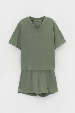 Комплекты для дома для мам, артикул: Е 20082, цвет: зеленый - 2 фото