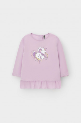 Блузка для девочки, артикул: КР 302685, цвет: фиолетовый - 2 фото