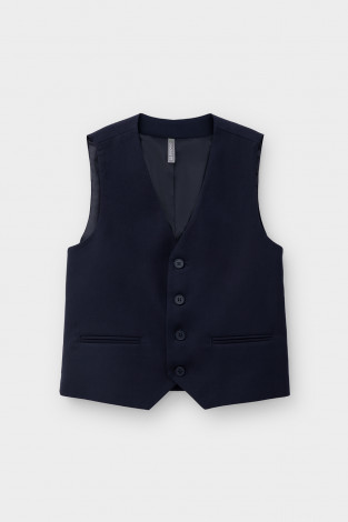 Жилет для мальчика, артикул: ТК 32001, цвет: синий - 2 фото