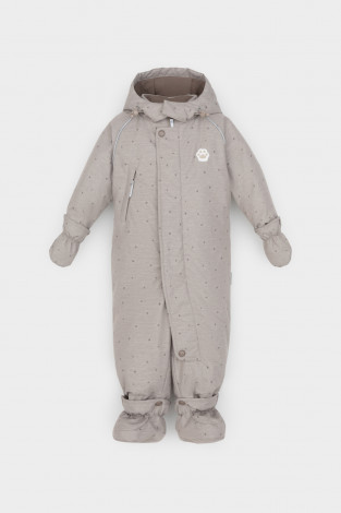 Комбинезоны утепленные для девочки, артикул: ВК 60115/н/2 ГР, цвет: светло-бежевый - 2 фото