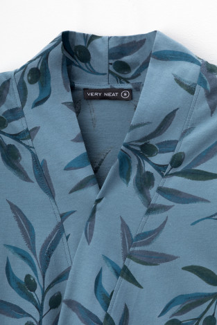 Халаты женские для мам, артикул: Е 50021/24, цвет: голубой - 2 фото