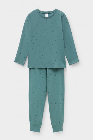 Пижама для мальчика, артикул: К 1561/24, цвет: зеленый - 2 фото