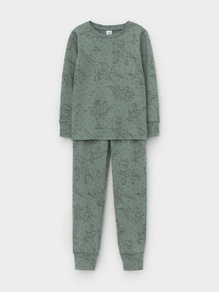 Пижама для мальчика, артикул: К 1552, цвет: зеленый - 2 фото