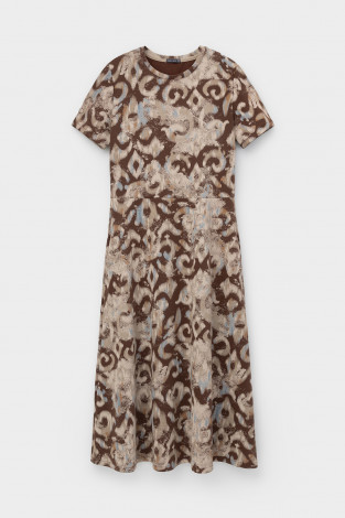 Платья женские для мам, артикул: ЕВТ 5051, цвет: кофейный - 2 фото