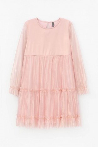 Платье для девочки, артикул: К 5855, цвет: розовый - 2 фото