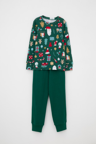 Пижама для мальчика, артикул: К 1552, цвет: зеленый - 2 фото