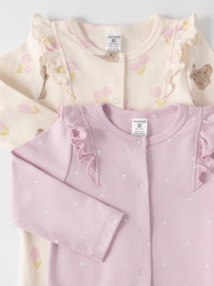 Комбинезон для новорожденных, артикул: К 6534-2уп, цвет: светло-розовый - 2 фото