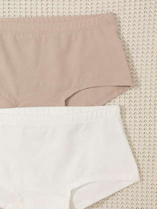 Трусы для девочки, артикул: К 1968-2уп, цвет: бежевый - 2 фото