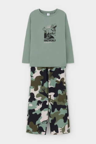 Пижама для мальчика, артикул: К 1600, цвет: зеленый - 2 фото