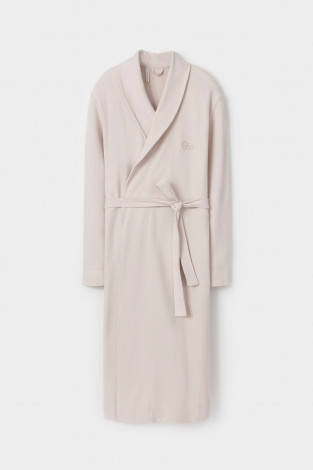 Халаты женские для мам, артикул: Е 50029, цвет: бежевый - 2 фото