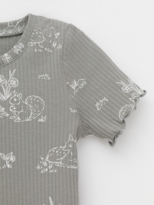 Футболка для девочки, артикул: КР 302814, цвет: зеленый - 2 фото