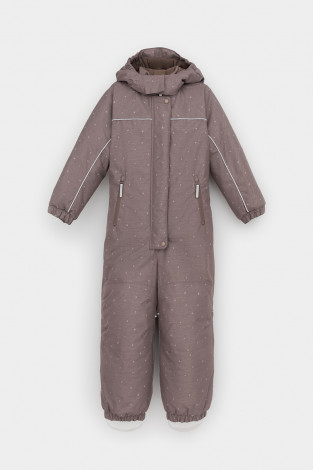 Комбинезоны утепленные для девочки, артикул: ВК 60076/н/2 ГР, цвет: коричневый - 2 фото