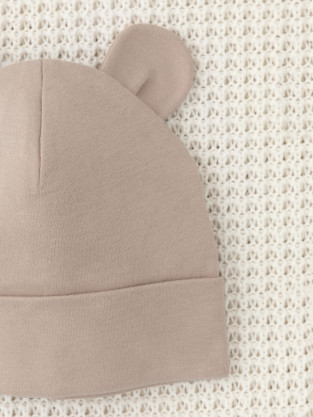 Шапочка ясельная для новорожденных, артикул: К 8093, цвет: коричневый - 2 фото