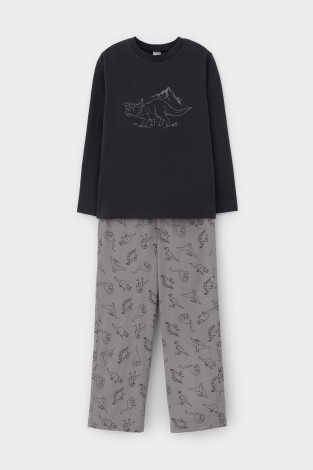 Пижама для мальчика, артикул: К 1600, цвет: темно-серый - 2 фото
