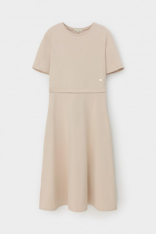 Платья женские для мам, артикул: ЕВТ 5058, цвет: бежевый - 2 фото