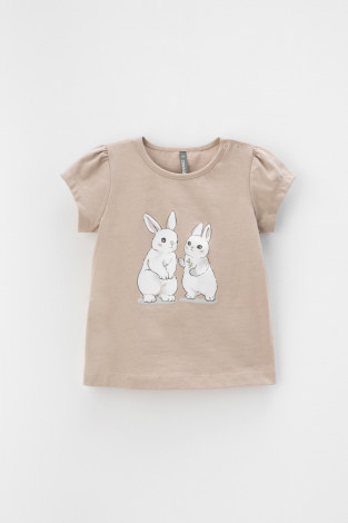 Футболка для девочки, артикул: КР 302260, цвет: бежевый - 2 фото