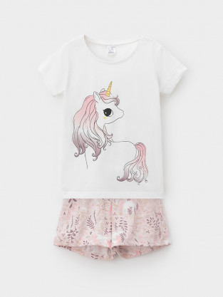 Пижама для девочки, артикул: К 1648, цвет: розовый - 2 фото