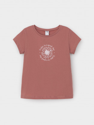 Футболка для девочки, артикул: КП 302763, цвет: коричневый - 2 фото
