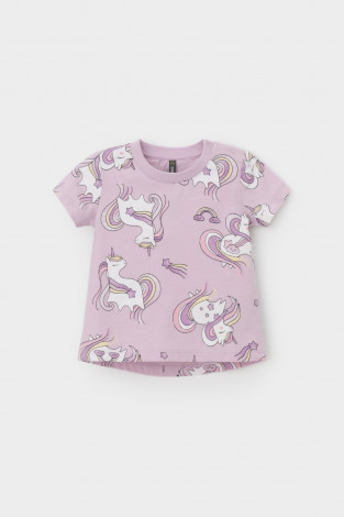 Футболка для девочки, артикул: КР 302686, цвет: фиолетовый - 2 фото