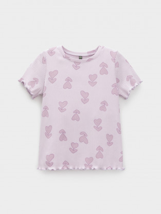 Футболка для девочки, артикул: КР 302814, цвет: фиолетовый - 2 фото