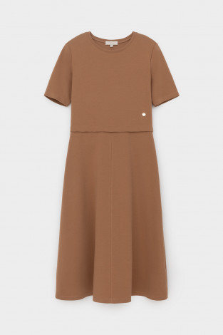 Платья женские для мам, артикул: ЕВТ 5058, цвет: коричневый - 2 фото