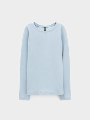 Лонгсливы для девочки, артикул: КР 301911, цвет: голубой - 2 фото