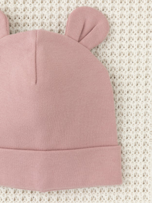 Шапочка ясельная для новорожденных, артикул: К 8093, цвет: розовый - 2 фото