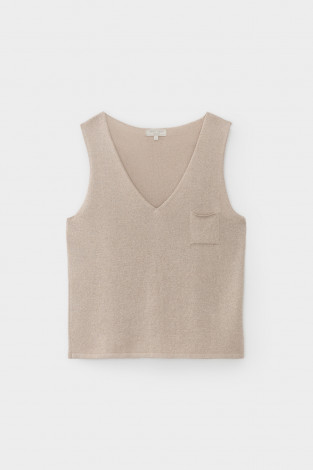 Майки женские для мам, артикул: ЕВ 30212, цвет: бежевый - 2 фото