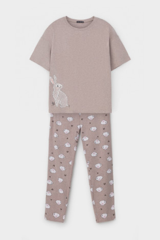 Комплекты для дома для мам, артикул: Е 20142, цвет: бежевый - 2 фото