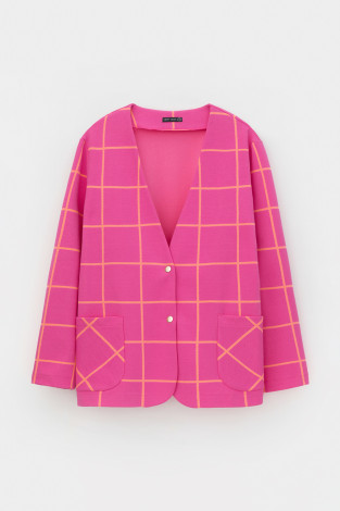 Жакеты, куртки женские для мам, артикул: ЕВТ 3223, цвет: ярко-розовый - 2 фото