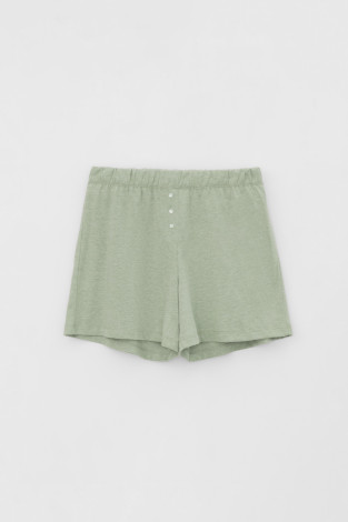 Шорты для дома для мам, артикул: Е 40038, цвет: зеленый - 2 фото