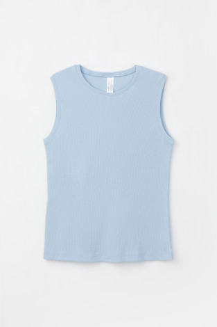 Майки для дома для мам, артикул: Е 30044, цвет: голубой - 2 фото