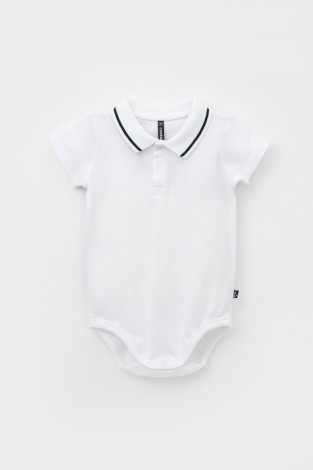 Полукомбинезон для мальчика, артикул: КР 6464, цвет: белый - 2 фото