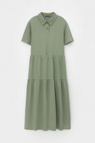 Платья женские для мам, артикул: ЕВТ 5050, цвет: хаки - 2 фото