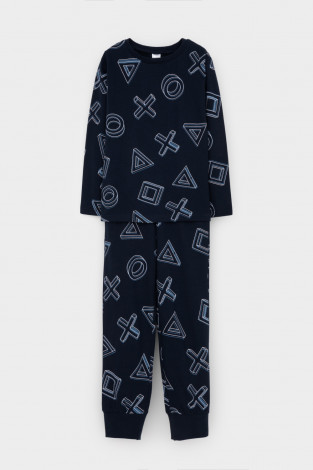 Пижама для мальчика, артикул: К 1561, цвет: темно-синий - 2 фото