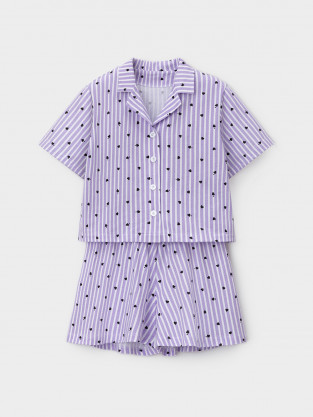 Пижама для девочки, артикул: МП 1667, цвет: фиолетовый - 2 фото