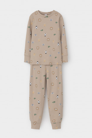 Пижама для мальчика, артикул: К 1552, цвет: бежевый - 2 фото