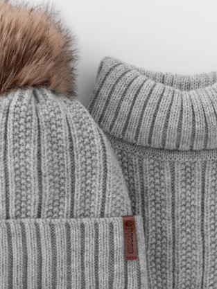 Комплект вязаный для мальчика, артикул: КВ 22014/ш, цвет: серый - 2 фото