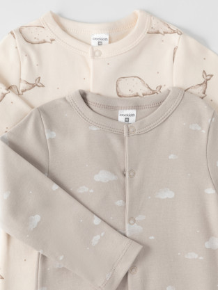 Комбинезон для новорожденных, артикул: К 6541-2уп, цвет: светло-бежевый - 2 фото