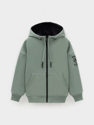 Толстовки для мальчика, артикул: КР 302853, цвет: хаки - 2 фото