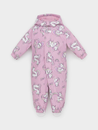 Комбинезоны утепленные для девочки, артикул: ВК 60085/н/52 Ал, цвет: розовый - 2 фото