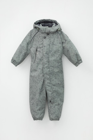 Комбинезоны утепленные для мальчика, артикул: ВКП 60041/н/15 Ал, цвет: зеленый - 2 фото