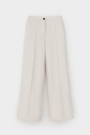 Брюки женские для мам, артикул: ЕВТ 4139, цвет: светло-бежевый - 2 фото