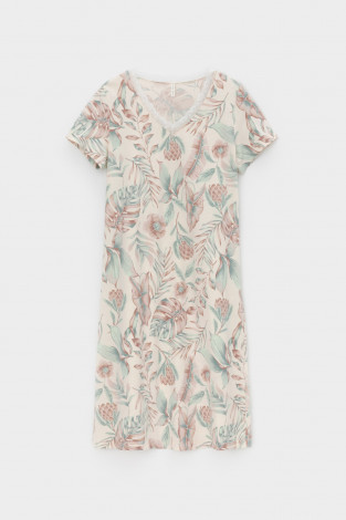 Сорочки ночные женские для мам, артикул: Е 10054, цвет: светло-бежевый - 2 фото