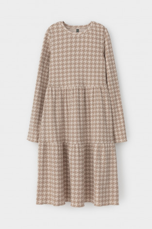 Платье для девочки, артикул: КР 5893, цвет: бежевый - 2 фото