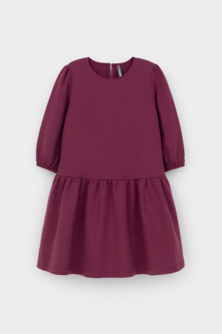 Платье для девочки, артикул: КР 5898, цвет: бордовый - 2 фото